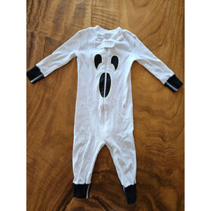 Baby Hanna Andersson White Black Ghost Pajama Set 12-18 Months